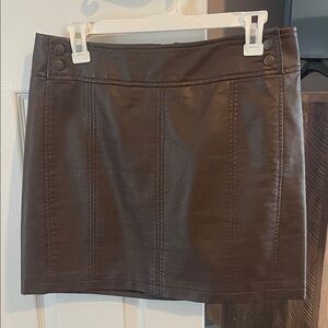 Free People Faux Leather Mini Skirt